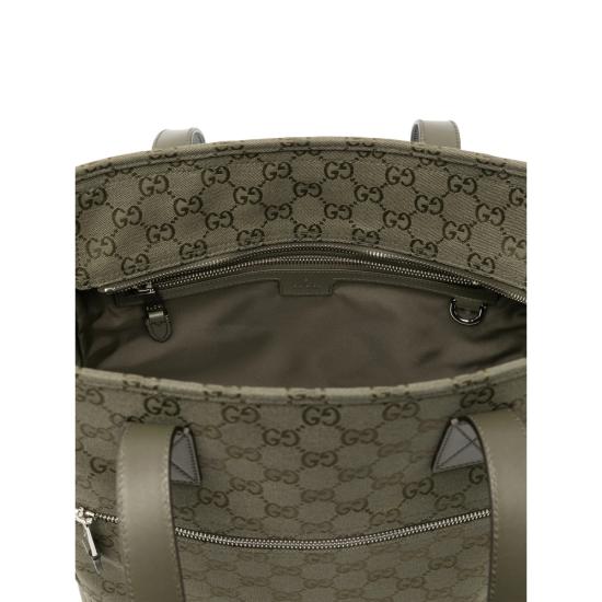 25FW 구찌 캔버스 미디움 토트백 834796 FAEOK 3242 GREEN - GUCCI
