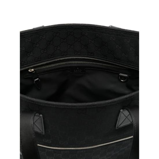 25FW 구찌 GG 캔버스 미디움 토트백 834796 FAEPS 1060 BLACK - GUCCI