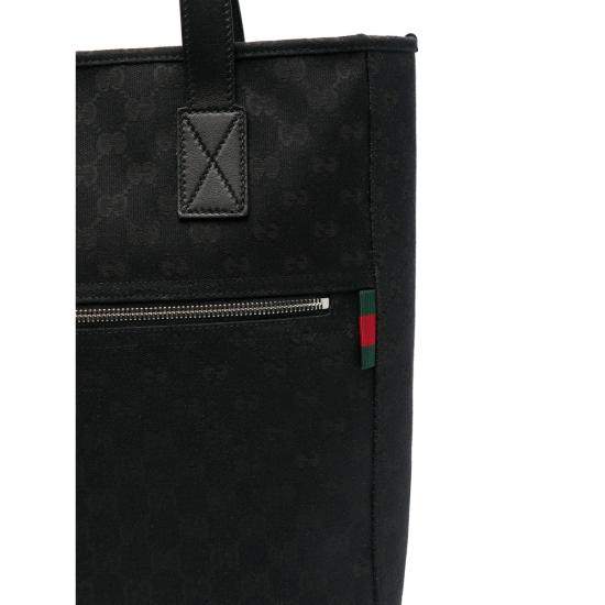 25FW 구찌 GG 캔버스 미디움 토트백 834796 FAEPS 1060 BLACK - GUCCI