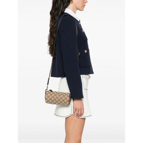 25FW 구찌 GG 캔버스 미니 보스턴 백 834269 FAEON 9750 BROWN - GUCCI