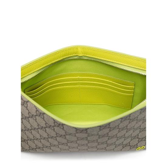 25FW 구찌 바이컬러 올오버 GG 파우치 768255 FACQC 9742 NEUTRALS BROWN - GUCCI