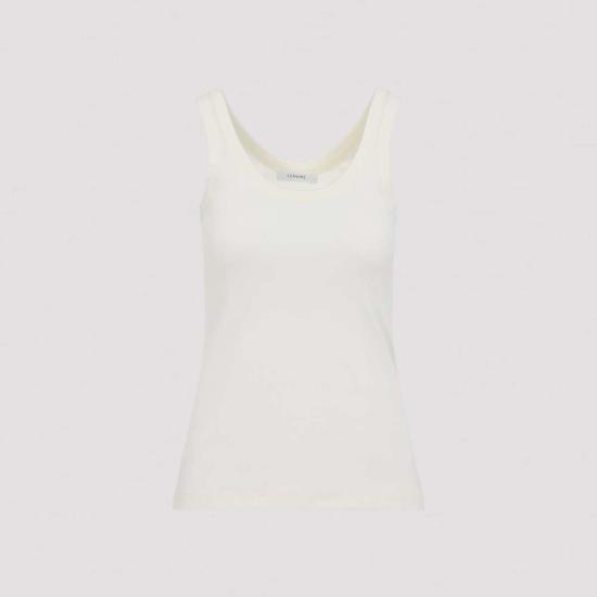  르메르 민소매 티셔츠 리브드 탱크탑 라이트 크림