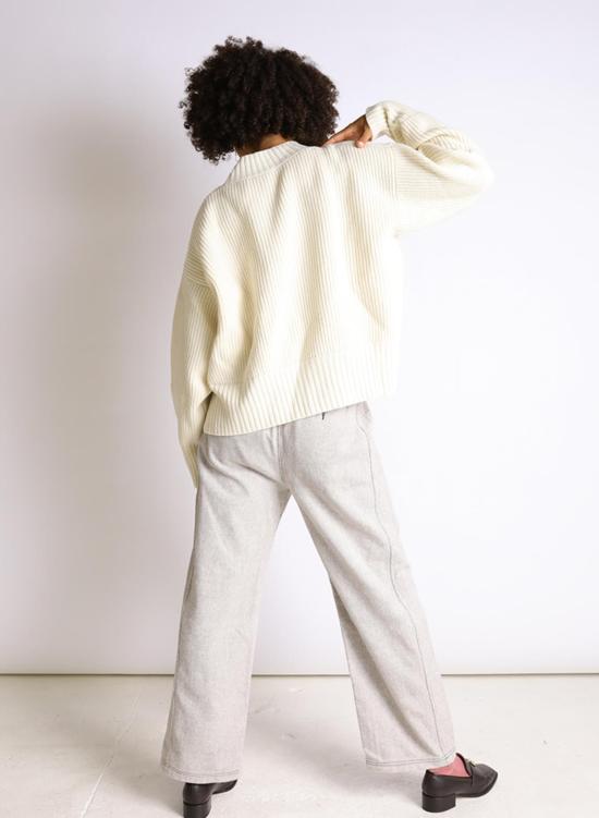  시크 콜렉티브 스웨터 Seek Collective Rebecca Sweater Natural - SEEK COLLECTIVE
