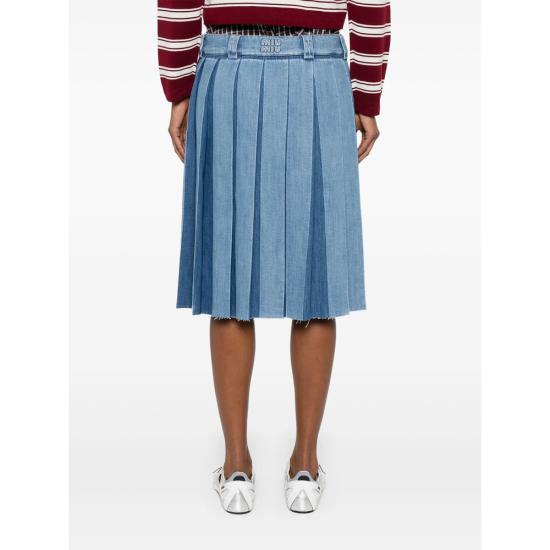 25FW 미우미우 숏 스커트 GWD279 S 231 17GG F0076 BLUE - MIU MIU