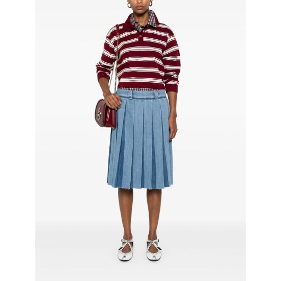 25FW 미우미우 숏 스커트 GWD279 S 231 17GG F0076 BLUE - MIU MIU