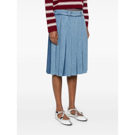 25FW 미우미우 숏 스커트 GWD279 S 231 17GG F0076 BLUE - MIU MIU