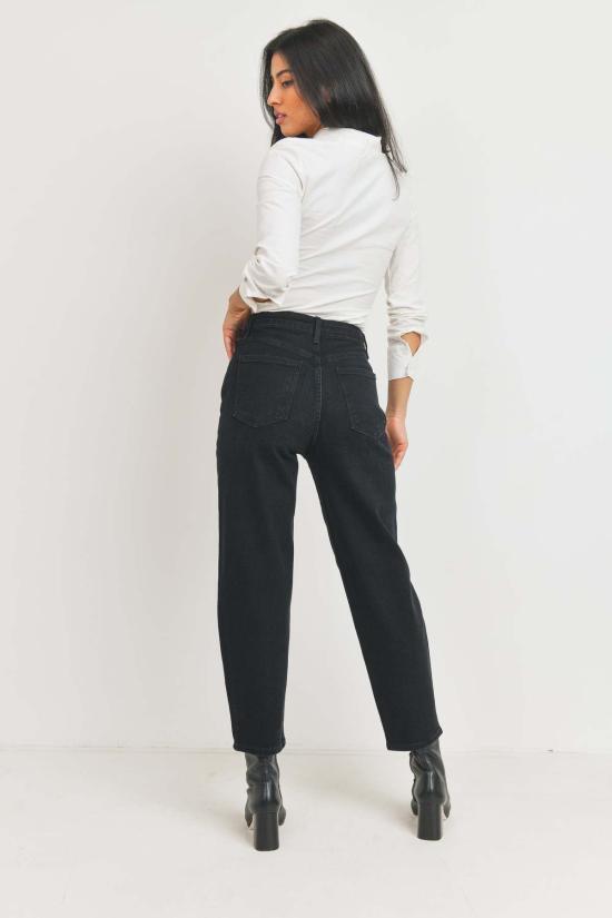  저스트 블랙 데님 데님 팬츠 테이퍼드 배럴 진 - JUST BLACK DENIM