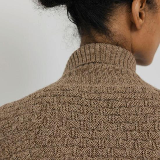  울 하이드 가디건 격자무늬 카디건