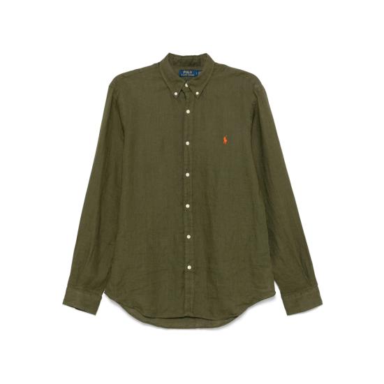 26SS 랄프 로렌 긴팔 셔츠 710968915006 OLIVE GREEN