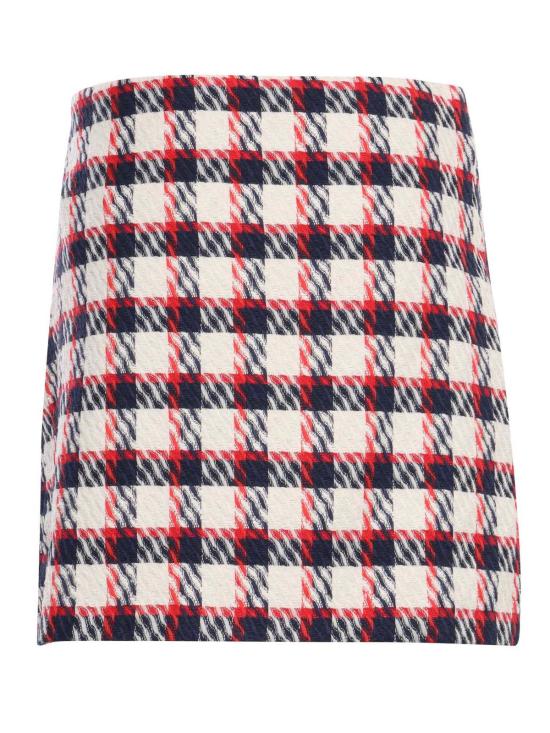  [키즈] 베르사체 스커트 키즈 , 타탄 트위드 화이트 색상 - VERSACE
