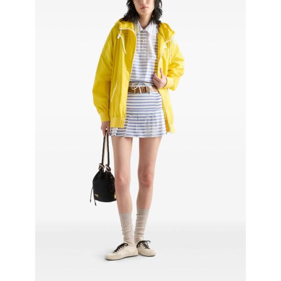 25SS 프라다 미디 스커트 P103WR S OOO 16QE F0237 BLUE WHITE - PRADA