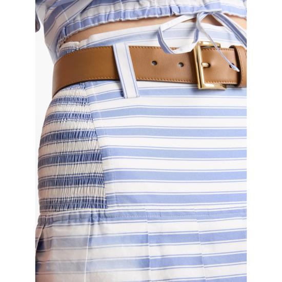 25SS 프라다 미디 스커트 P103WR S OOO 16QE F0237 BLUE WHITE - PRADA