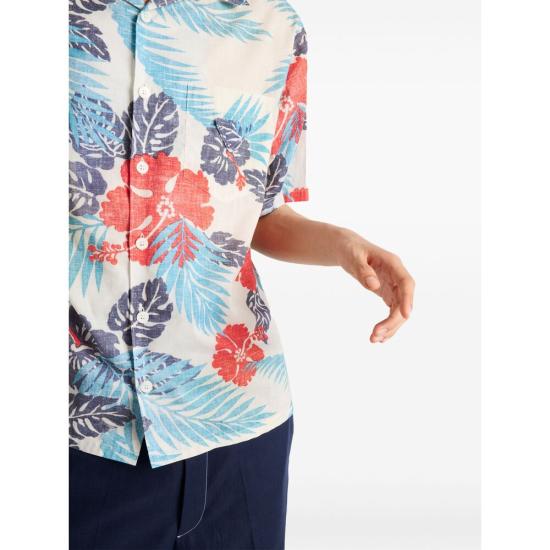 25SS 프라다 반팔 셔츠 UCS414 S UMO 16YP F0E7D WHITE BLUE - PRADA