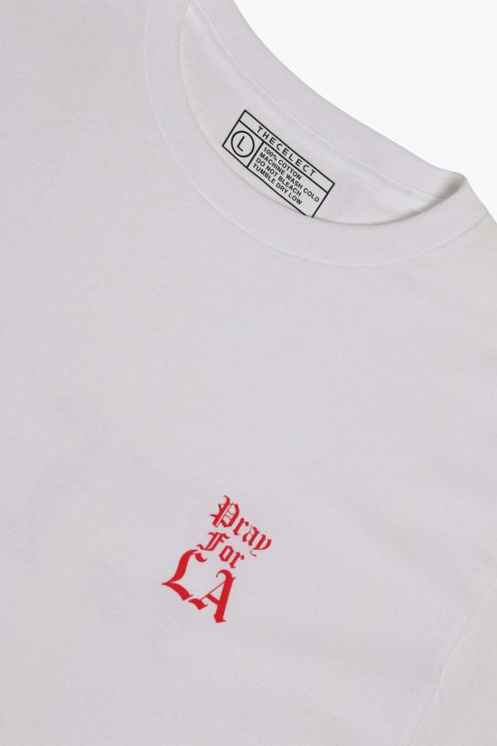  THE CELECT 반팔 티셔츠 셀렉트 타임즈 프레이 포 라 셔츠 화이트 - OTHER BRANDS