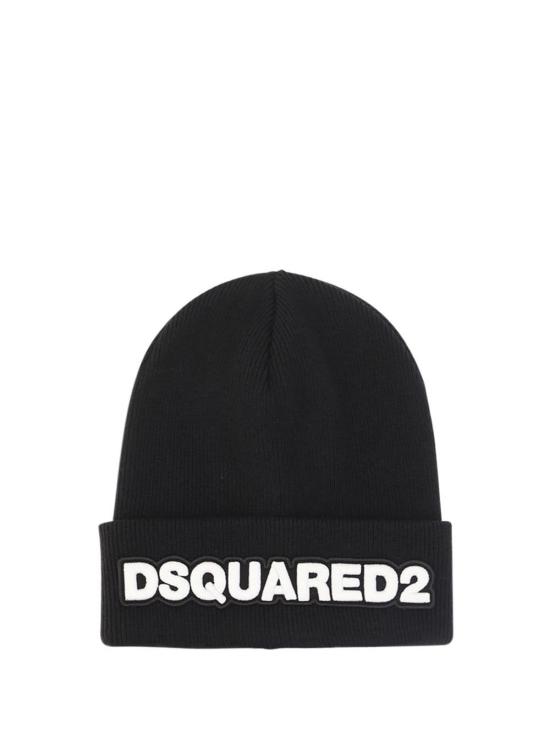 디스퀘어드2 모자 Dsquared2 블랙 울 비니