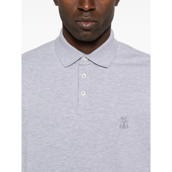 26SS 브루넬로 쿠치넬리 피케 폴로 셔츠 ME8548788 CT924 GREY - BRUNELLO CUCINELLI