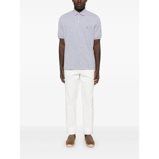 26SS 브루넬로 쿠치넬리 피케 폴로 셔츠 ME8548788 CT924 GREY - BRUNELLO CUCINELLI