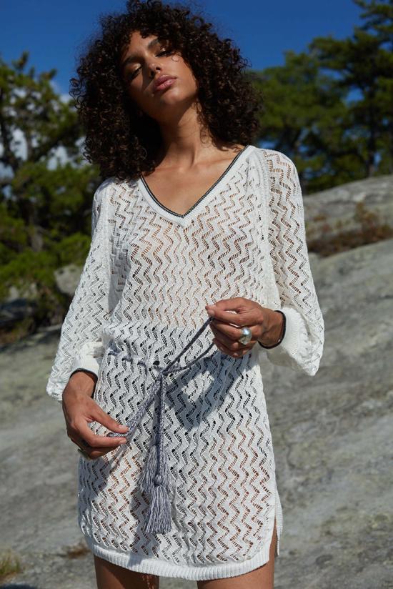  ELEVEN SIX 비치용품 일레븐 식스 에밀리 커버업 튜닉 화이트 - ELEVEN SIX