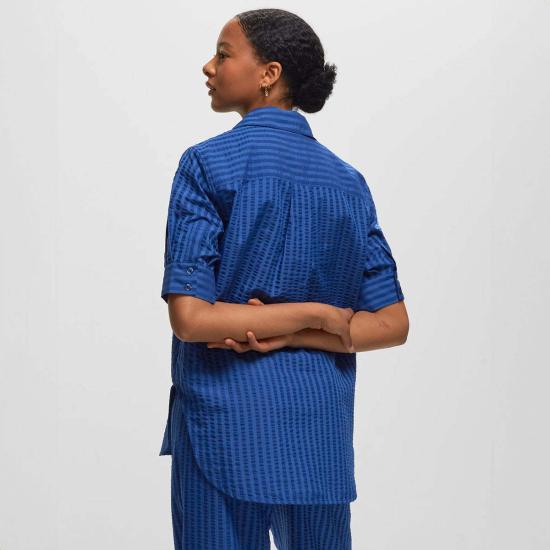  바움 운드 페르드가르텐 블라우스 Baum Und Pferdgarten Majken 탑 팰리스 블루 - BAUM UND PFERDGARTEN