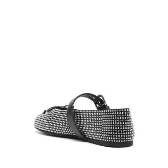  미우미우 플랫 슈즈 5F218E F 005 070 F0002 BLACK SILVER - MIU MIU