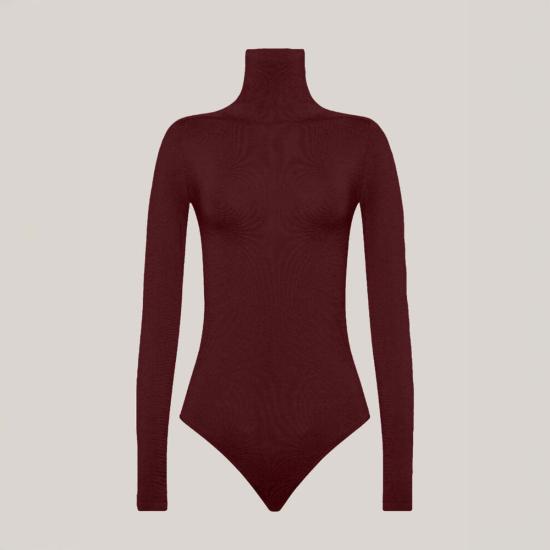  월포드 바디수트 티셔츠 울포드 콜로라도 보디수트 미드나잇 레드 - WOLFORD