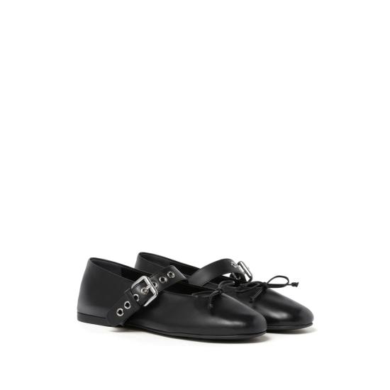25SS 미우미우 플랫 슈즈 5F210E F 005 070 F0002 BLACK - MIU MIU