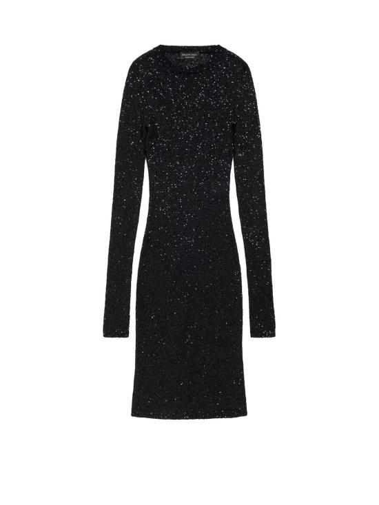  발렌시아가 미디 원피스 블랙 드레스