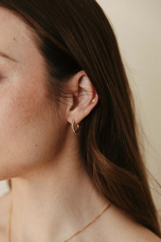  시에라 윈터 주얼리 이어링 악마의 눈 스터드 귀걸이 아쿠아마린 - SIERRA WINTER JEWELRY