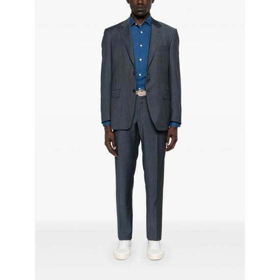  마짜렐리 긴팔 셔츠 B96BL 1 165 BLUE - MAZZARELLI