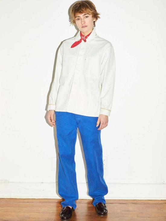  리미티드 에디션 데님 자켓 한정판 페인트공 작업복 재킷 (화이트) - LIMITED EDITION