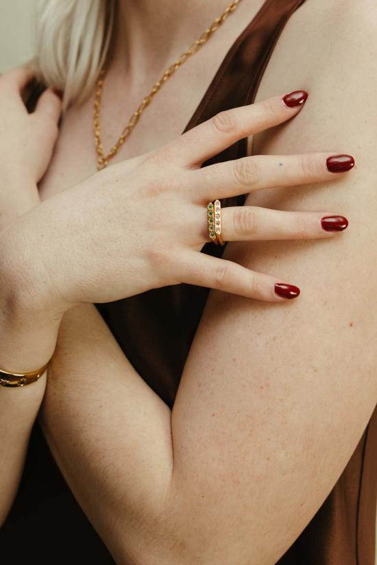  시에라 윈터 주얼리 반지 별자리  핑크 사파이어 - SIERRA WINTER JEWELRY