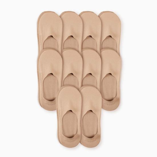  Essoc Inc 양말 . 남녀공용 면 발목  10개입 아몬드 베이지