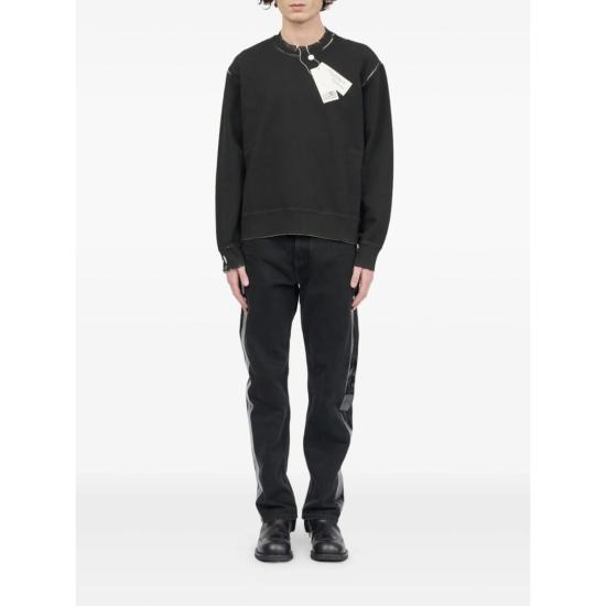  MM6 메종마르지엘라 긴팔 티셔츠 Mm6 메종 마르지엘라 스웨트셔츠 블랙 - MM6 MAISON MARGIELA