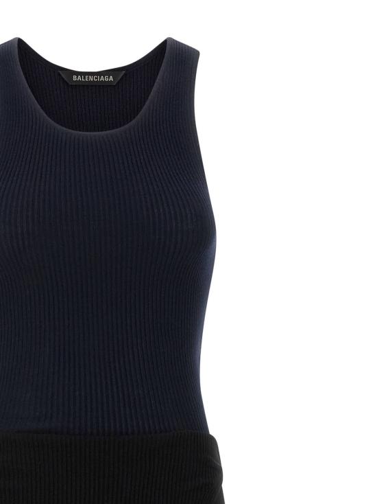  발렌시아가 롱 원피스 업사이드 다운 드레스 블랙 - BALENCIAGA