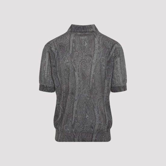  에트로 반팔 티셔츠 페이즐리 폴로 셔츠 - ETRO