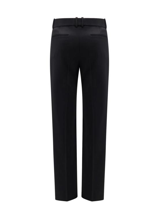  생로랑 스트레이트 팬츠 생 로랑 턱시도 울 팬츠 (측면 새틴 밴드 장식, 블랙) - SAINT LAURENT