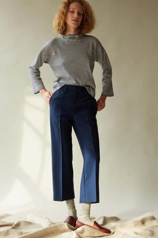  Caron Callahan 반팔 티셔츠 캐론 캘러핸 마일스 탑 마린 스트라이프 - OTHER BRANDS