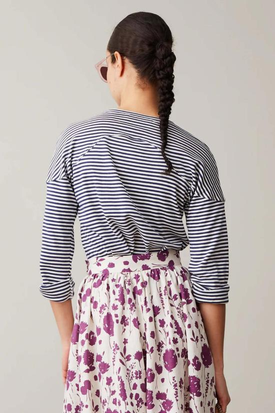  Caron Callahan 반팔 티셔츠 캐론 캘러핸 마일스 탑 마린 스트라이프 - OTHER BRANDS