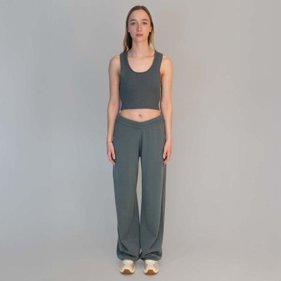  알리지 민소매 티셔츠 알리시 코튼 니트 탱크탑 스모크 - ALYSI