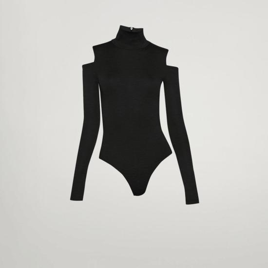  월포드 바디수트 티셔츠 울포드 베어숄더 보디수트