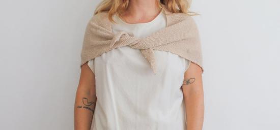  ERGO 머플러/스카프 반다나 니트 삼각 스카프 참깨색 - OTHER BRANDS