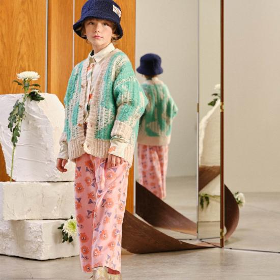  [키즈] 더 애니멀스 옵저버토리 트레이닝/조거 팬츠 어린이 동물 관측소 에뮤 바지 핑크 사자 - THE ANIMALS OBSERVATORY