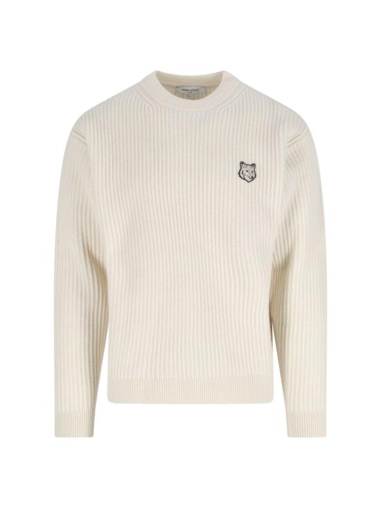  메종키츠네 스웨터 메종 키츠네 메리노 울  크림