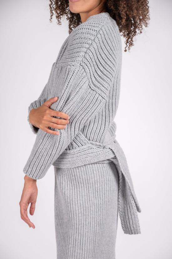  베이스레인지 라운지 웨어 미아 에코 울 랩 라이트 그레이 - BASERANGE