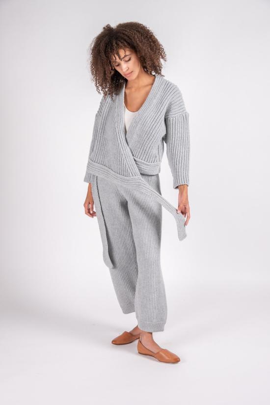  베이스레인지 라운지 웨어 미아 에코 울 랩 라이트 그레이 - BASERANGE