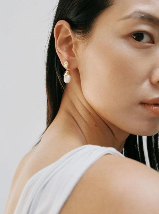  울프 시러스 이어링 울프 서커스 진주 드롭 귀걸이 - WOLF CIRUS