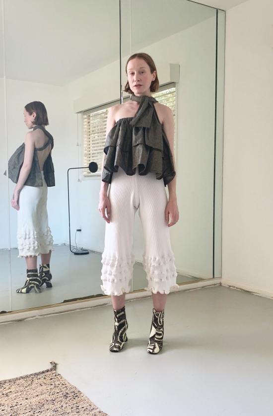  DÉSIRÉEKLEIN 스트레이트 팬츠 DÉsirÉeklein 살로메 팬츠 크림