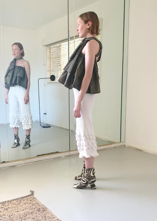  DÉSIRÉEKLEIN 스트레이트 팬츠 DÉsirÉeklein 살로메 팬츠 크림 - OTHER BRANDS