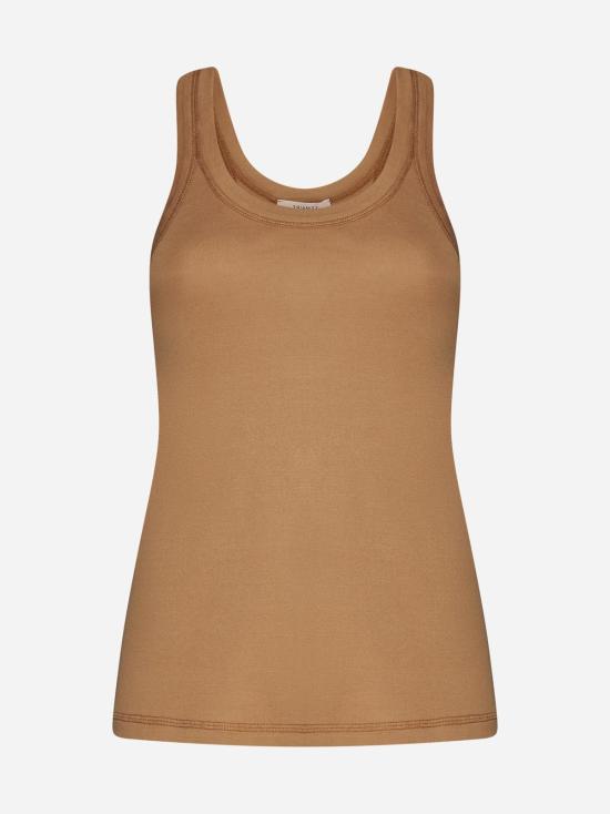  르메르 민소매 티셔츠 코튼 탱크탑 번트 샌드