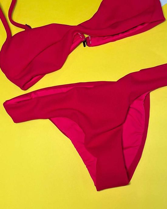  Haight 비키니 수영복 헤이트 크레이프 베이직 로우 비키니 하의 레드